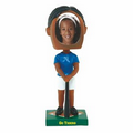 Dark Skin Tone Female Softball Single Bobble Head